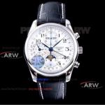 JF Factory Best Longines Master Moonphase Collection Leather Strap Watch